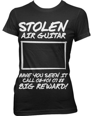 Hybris Stolen Air Guitar! Girly Tee Damen T-Shirt Black