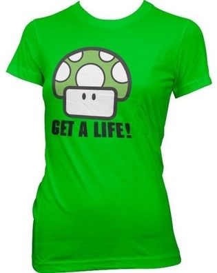 Hybris Get A Life Girly Tee Damen T-Shirt Green