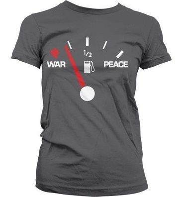 Hybris War & Peace Gauge Girly Tee Damen T-Shirt Dark-Grey