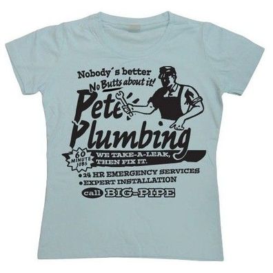 Hybris Petes Plumbing Girly T-shirt Damen Skyblue