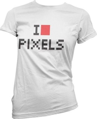 Hybris I Love Pixels Girly Tee Damen T-Shirt White