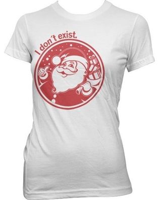 Hybris Santa Don't Exist! Girly Tee Damen T-Shirt White