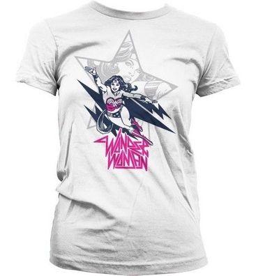 Wonder Woman Flying Girly Tee Damen T-Shirt White