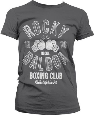 Rocky Balboa Boxing Club Girly Tee Damen T-Shirt Dark-Grey