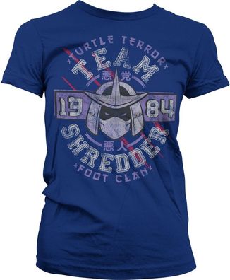 Teenage Mutant Ninja Turtles Team Shredder Girly Tee Damen T-Shirt Navy