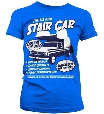 Hybris Stair Car Girly T-Shirt Damen Blue