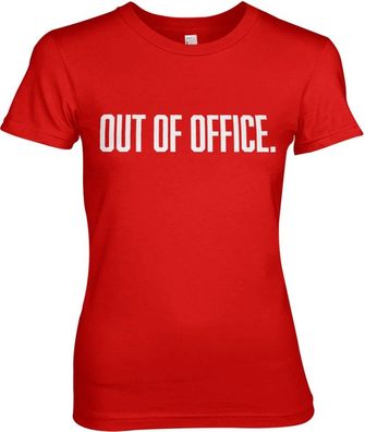 Hybris OUT OF OFFICE Girly Tee Damen T-Shirt Red