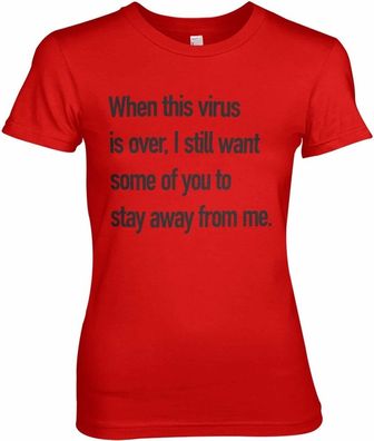 Hybris Stay Away From Me Girly Tee Damen T-Shirt Red
