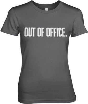 Hybris OUT OF OFFICE Girly Tee Damen T-Shirt Dark-Grey