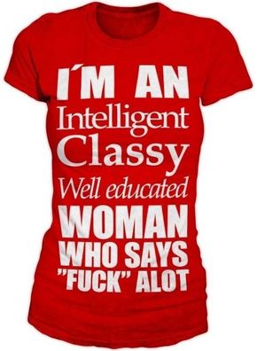 Hybris An Intelligent, Classy Woman Girly T-Shirt Damen Red