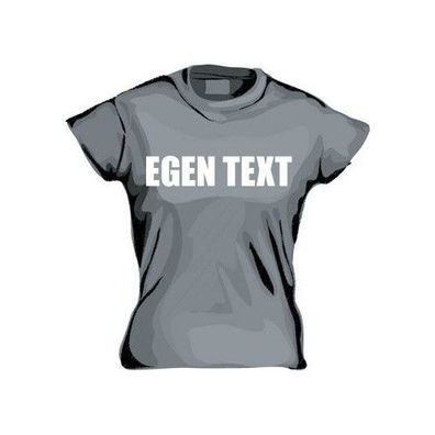 Hybris Girly T-shirt med egen text Damen Black