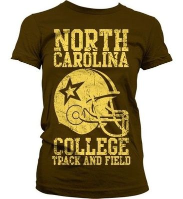 Hybris North Carolina College Girly T-Shirt Damen Brown