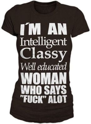 Hybris An Intelligent, Classy Woman Girly T-Shirt Damen Black