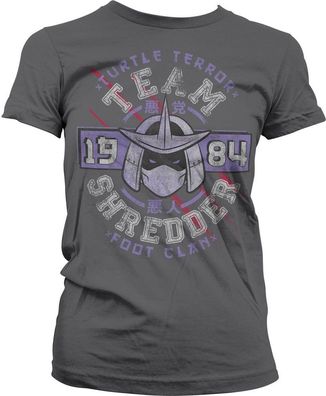 Teenage Mutant Ninja Turtles Team Shredder Girly Tee Damen T-Shirt Dark-Grey