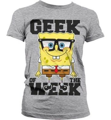 SpongeBob SquarePants Geek Of The Week Girly T-Shirt Damen Heather-Grey