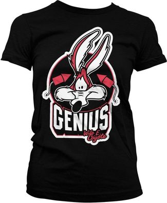 Looney Tunes Wile E. Coyote Genius Girly Tee Damen T-Shirt Black