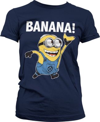 Minions Banana! Girly Tee Damen T-Shirt Navy