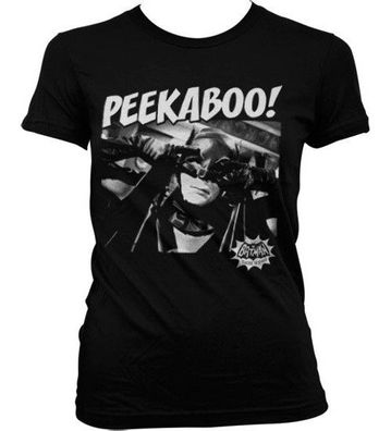 Batman Peekaboo! Girly T-Shirt Damen Black