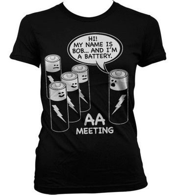 Hybris AA Battery Meeting Girly T-Shirt Damen Black