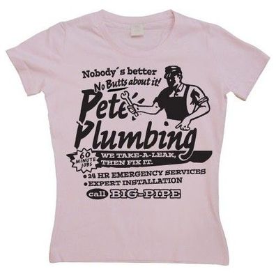Hybris Petes Plumbing Girly T-shirt Damen Pink
