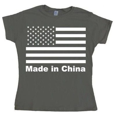Hybris Made In China Girly T-shirt Damen Dark-Grey