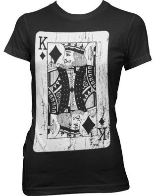 Hybris King Of Cards Girly Tee Damen T-Shirt Black