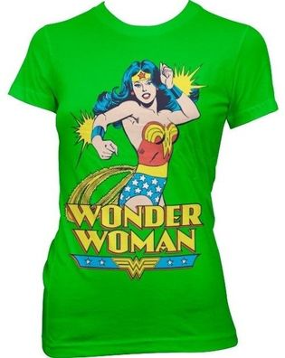 Wonder Woman Girly Tee Damen T-Shirt Green