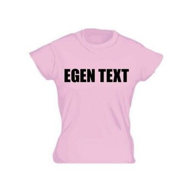 Hybris Girly T-shirt med egen text Damen Pink