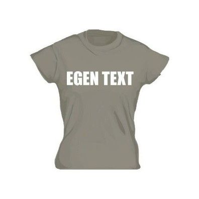 Hybris Girly T-shirt med egen text Damen Brown
