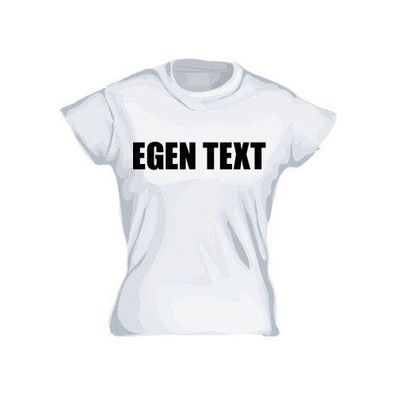Hybris Girly T-shirt med egen text Damen White