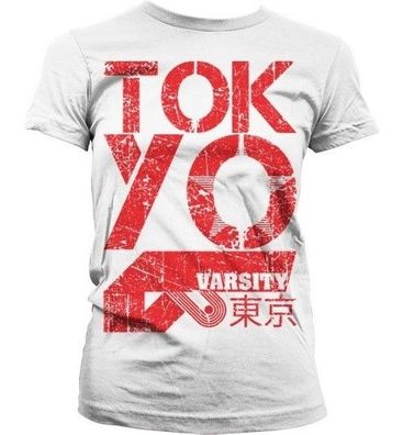 Hybris Tokyo Varsity Girly T-Shirt Damen White