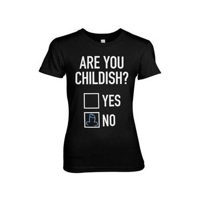 Hybris Are You Childish Girly Tee Damen T-Shirt Black