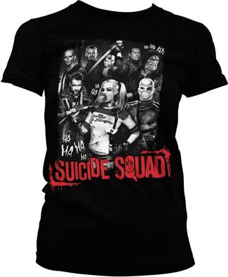 Suicide Squad Girly Tee Damen T-Shirt Black