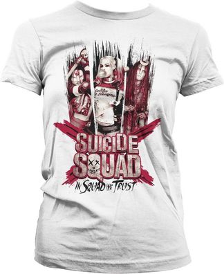 Suicide Squad Girl Power Girly Tee Damen T-Shirt White