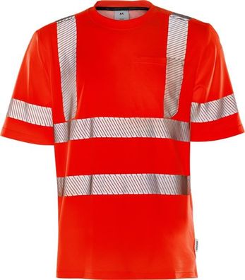 Fristads Warnschutz T-Shirt High Vis T-Shirt Kl. 3 7407 THV Warnschutz-Rot