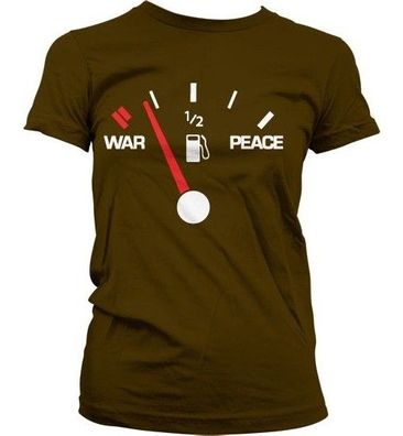Hybris War & Peace Gauge Girly Tee Damen T-Shirt Brown