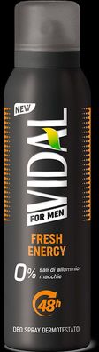 Vidal Fresh Energy for Men Deodorant Spray 48h