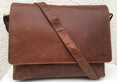 Leabags Aktentasche Schultasche Lehrertasche Umhängetasche Leder-Tasche T02
