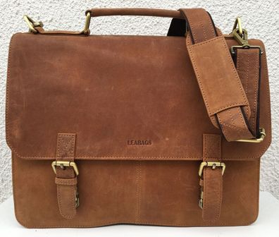 Leabags Aktentasche Schultasche Lehrertasche Umhängetasche Leder-Tasche T05
