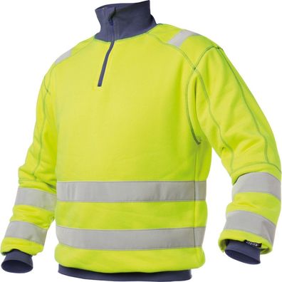 Dassy Warnschutz Sweatshirt Denver PESCO84 Neongelb/ Dunkelblau