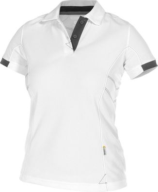 Dassy Poloshirt für Damen Traxion Women PES44 Weiß/ Anthrazitgrau