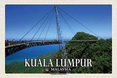 Top-Schild m. Kordel, versch. Größen, Kuala Lumpur, Himmelbrücke, neu & ovp