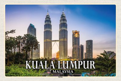 Top-Schild m. Kordel, versch. Größen, Kuala Lumpur, Skyline, neu & ovp