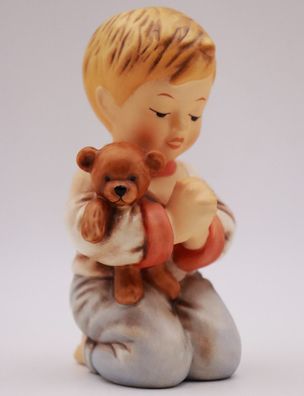 Goebel Porzellanfigur betendes Kind - Junge mit Teddy 66 972 0 #P