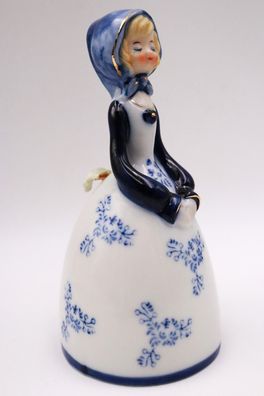 Alte Porzellan Figur - figürliche Glocke, edle Dame / Tischglocke #Y3