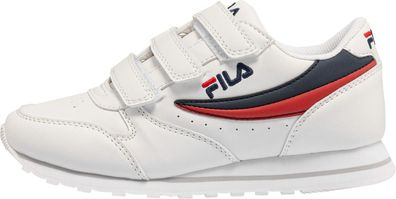 Fila Retro Running Sneaker Orbit Fastener Low Kids White / Dress blue