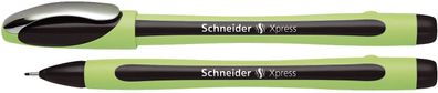 10x Schneider 190001 Fineliner Xpress - 0,8 mm, schwarz (dokumentenecht)