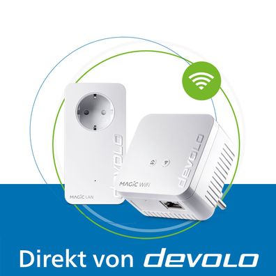 devolo Magic 1 WiFi mini Starter Kit Powerline WLAN Verstärker 2x Adapter