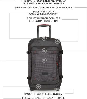 Eastpak Tasche / Wheeled Luggage Tranverz Cnnct CNNCT Accent Grey-42 L