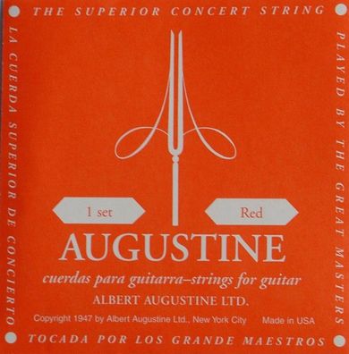 Augustine red - Satz, medium tension, Saiten für Konzertgitarre